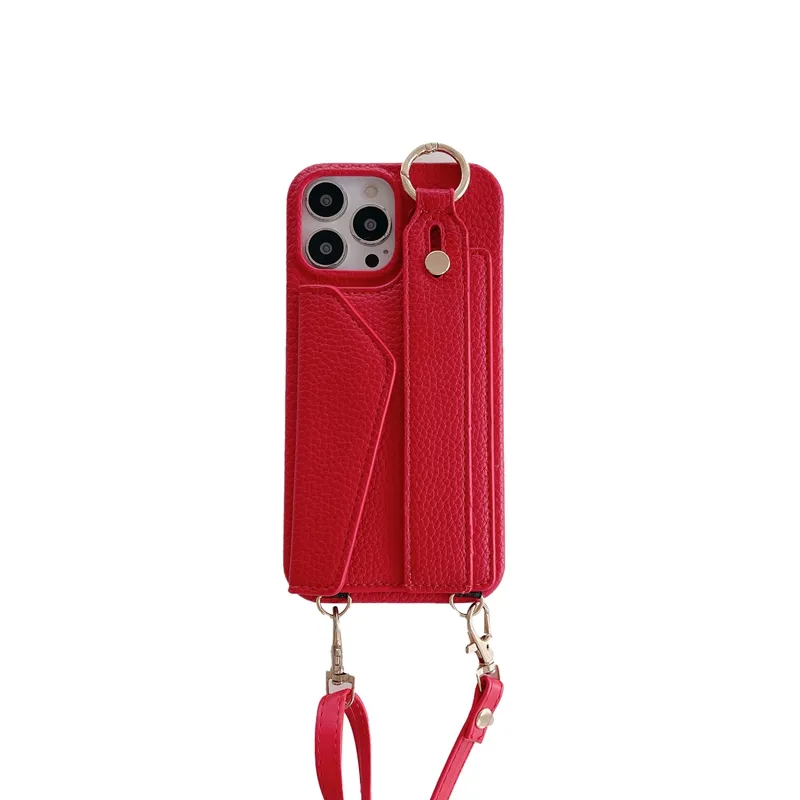 Crossbody PU da trường hợp ví túi ví cho funda iPhone 11 12 1314 Pro Max Trường hợp với dây buộc, cho iPhone 15 trường hợp điện thoại