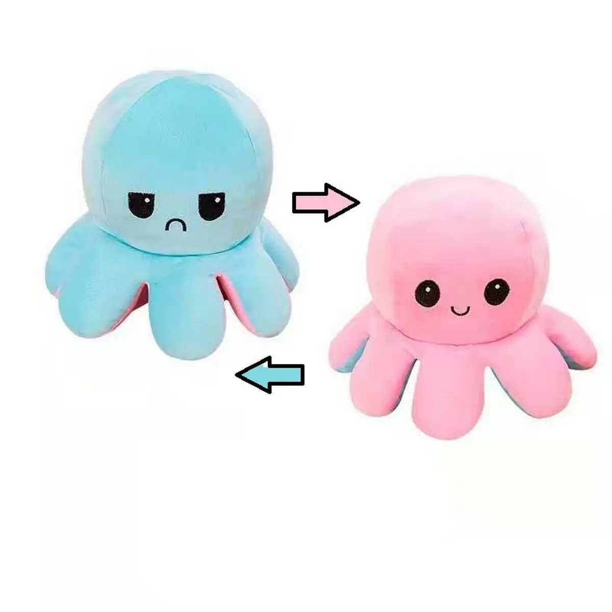 Professionele Fabrikant Klap Gebreide Octopus Zacht Speelgoed Goedkope Pop Pluche Kat Speelgoed Sleutelhanger Voor Kinderen
