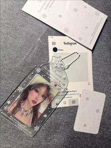 Porta Photo Card Pc Kpop Id Bank Photocard Holder Kpop Fan Card Holders Album <strong>Key</strong> Chain Mini Binder Pvc Protector Frame <strong>Pouch</strong> - Product Image 3