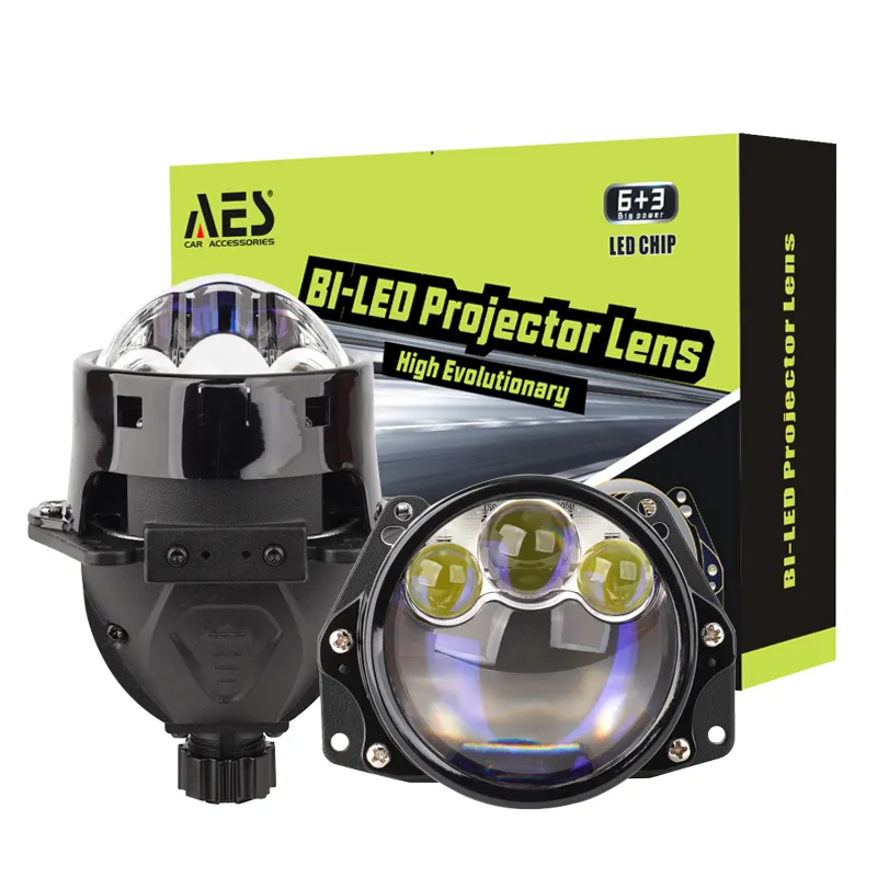 Nuevo Super diseño AES tres láser Bi LED lente de proyector 75W LED faro fuerte luz LED accesorios de coche