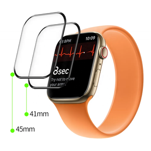 กระจกนิรภัยป้องกันหน้าจอแบบโค้งคลุมทั้งเครื่อง3D,สำหรับ Apple Watch Series 8 7 6 5 4 38มม. 40มม. 42มม. 44มม. 45มม. อุปกรณ์ป้องกันหน้าจอ - Product Image 4