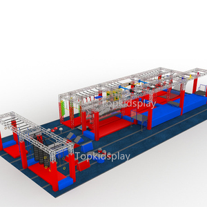 Trẻ Em Người Lớn Thương Mại Ninja CHIẾN BINH Khóa Học Trampoline Công Viên Bước Không Khí Và Vòng - Product Image 3