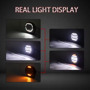Araç aydınlatma sistemi, yeni 5/7/9 inç LED sürüş işıkları beyaz Amber DRL süper parlak LED İş işık oto kamyon için - Product Image 3