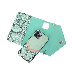 Multifunción de lujo cocodrilo Python Premium PU cuero cartera bolso de mano con correa para iPhone 16 14 15 Pro Max 13