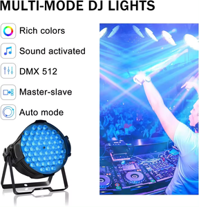 54*3W led tam renkli par ışık DMX512 sahne performansı boyama ışık cob yüzey ışık uzaktan kumanda ile - Product Image 3