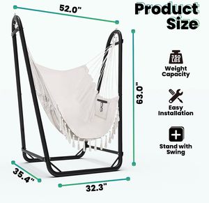 Võng ghế với đứng cho treo ghế đu, nhiệm vụ nặng nề thép, Tối đa tải 350lbs - Product Image 6