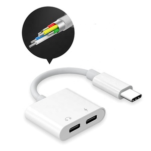 高品质2合1双C型适配器分配器耳机插孔USB C适配器 - Product Image 5