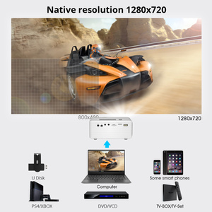 Çocuklar için mini projektör küçük projektör güvenilir projektör cep telefonu güvenilir akıllı projektör 4k android - Product Image 4