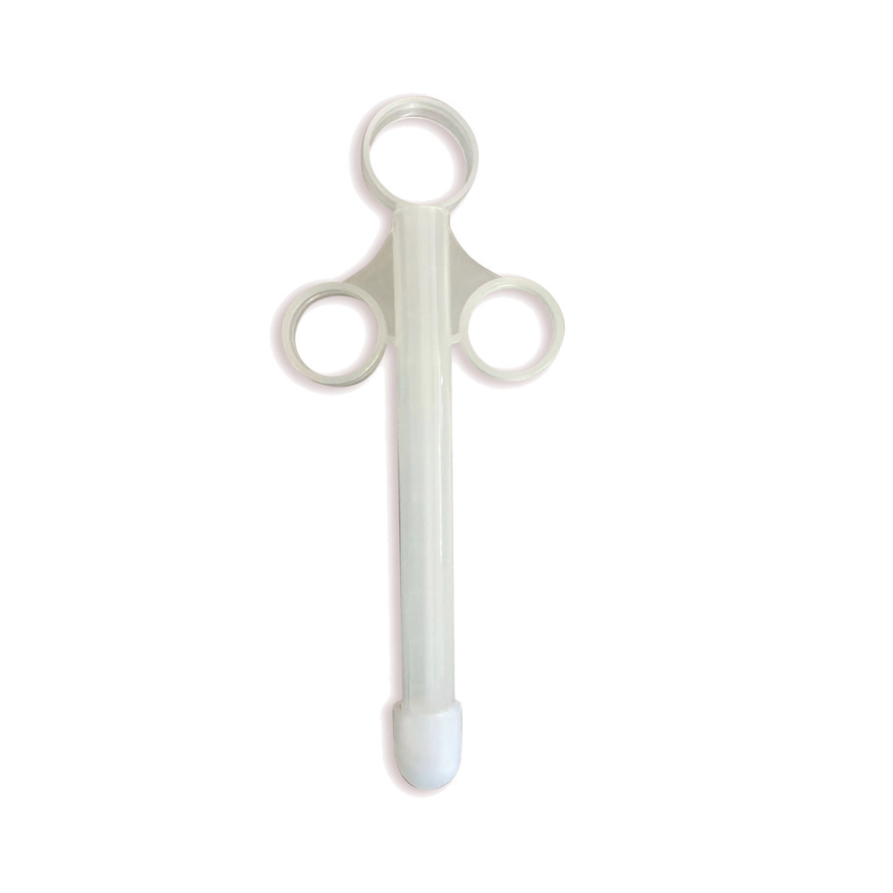 Jeringa lubricante, unidad individual - blanca y transparente.