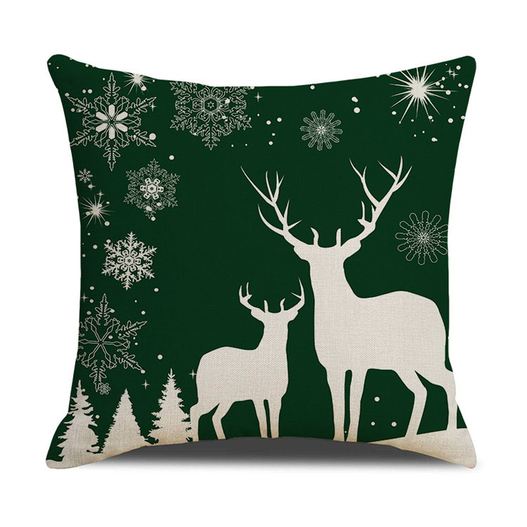 New Style Home Decor Christmas Day Pillow Case Factory Direct Sale Linen Cushion Cover