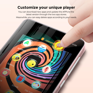 เครื่องเล่น MP3ระบบดิจิทัลพร้อม Wi-Fi Spotify audiobooks วิทยุ FM เสียงความละเอียดสูง Walkman ที่ดาวน์โหลดได้-รองรับรูปแบบ FLAC และ APE - Product Image 4