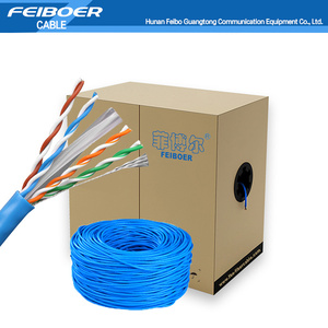 Feiboer 0.52mm固体PVC LANケーブルRJ45ネットワークコードCAT7互換305mゲーミングモデムルーターPC FTP 23awgイーサネットケーブル