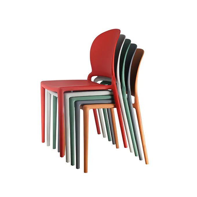 आधुनिक डिजाइन प्लास्टिक नॉर्डिक stackable भोजन कक्ष कुर्सियों के लिए सेट कीमतों चर्च
