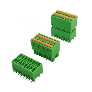 Conector de resorte de bloque de terminal pcb, macho y hembra, 3,5mm, dos filas, doble capa, 15EDGKN, gran oferta - Product Image 1