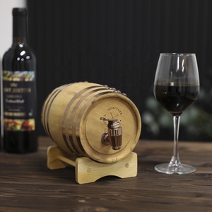 Toptan özelleştirilmiş çevre dostu el işi zanaat kahve Pod depolama için 1L 3L 5L Mini ahşap şarap ve viski depolama varil - Product Image 5