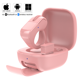 Phụ Nữ Của Màu Hồng 1000DPI Có Thể Sạc Lại Mini Chuột <span class=keywords><strong>2.4G</strong></span> USB Bluetooth Chơi Game Lười Biếng Ngón Tay Vòng Thiết Kế Tay Phải Cho Máy Tính Máy Tính Xách Tay - Product Image 2