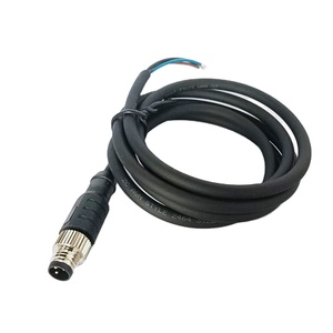 M8 IP67 3 4 5 6 8 Pin kablo su geçirmez konnektör PVC siyah koruyucu kablo sensörü 3m pirinç PVC plastik 3a ile yük hücresi için - Product Image 5