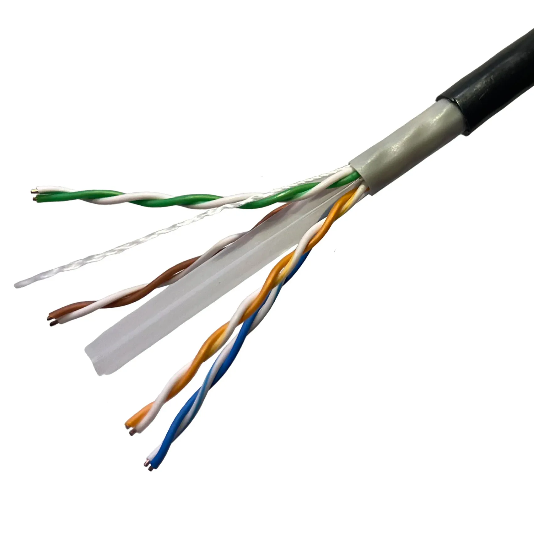 Cable Ethernet de fábrica UTP Cat6 Cable Lan para exteriores 305m carrete de madera PVC + PE Cable OFC/CCA impermeable personalizado
