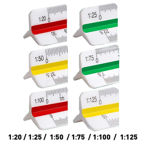 Foska yüksek kalite ABS malzeme renk kodlu mimarlar için mimari ölçekli üçgen cetvel öğrenciler Draftsman mühendisleri - Product Image 2