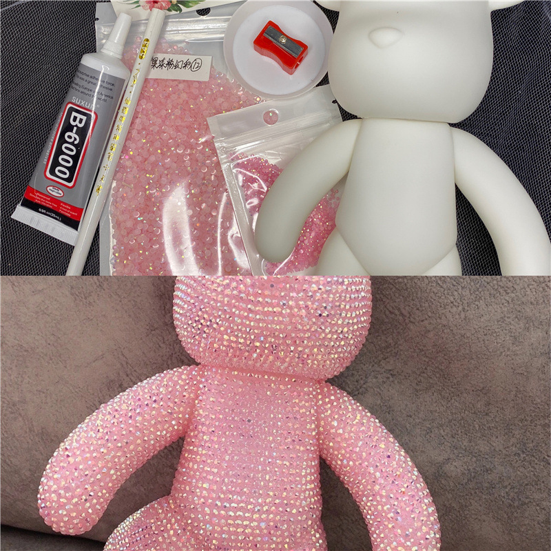 colorful Violent Bear Jelly Powder Rhinestone