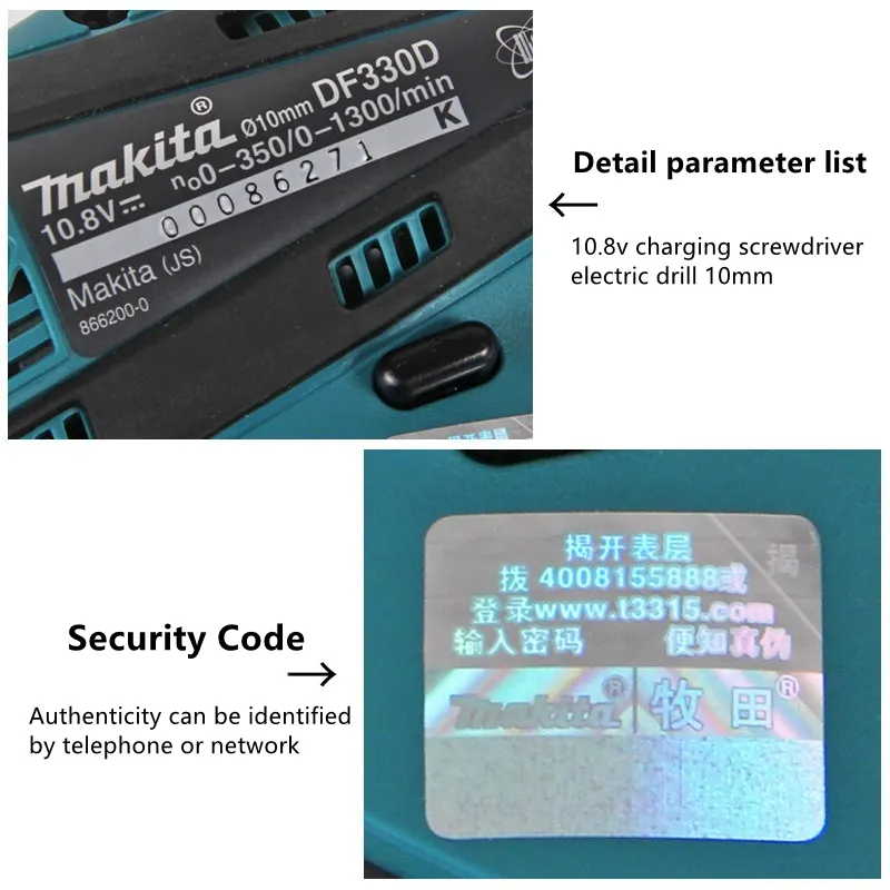 Most Popular Model Makita DF330 10.8V 10mm Cordless Hand Drill Machine Lithium Battery Industrial Grade