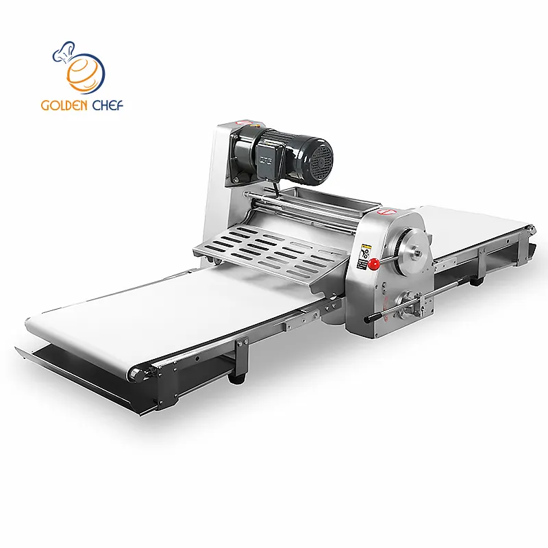 CE electric automatic 380mm 520mm croissant making machine table top dough sheeter conveyor belt laminadora de masa