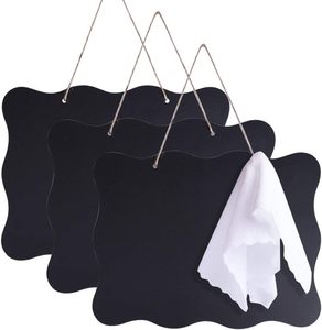 Austor 3 gói Bảng Phấn ký <span class=keywords><strong>8x10</strong></span> inch bảng tin hai mặt có thể xóa được với dây treo và vải làm sạch cho đám cưới, - Product Image 1