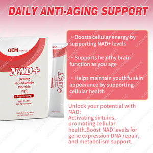 Complément alimentaire très vendu 1000 mg NAD+ Liquide Nicotinamide Riboside PQQ Resvératrol pour l'énergie Antioxydant et soutien immunitaire - Product Image 4