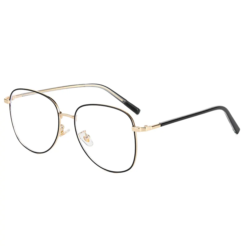 Ready to Ship with Stock Fast Shipping New Metal Fashion and Ultra Light Simple Optical Glasses New Anti-Blue Ray Vintage Glasses Rim