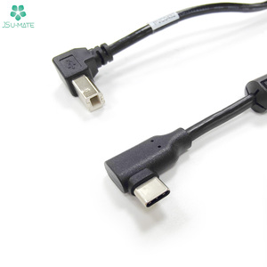 Cable de impresora USB B a USB C con cuentas de ferrita, Cable USB 2,0 tipo B a tipo C de 90 grados para impresora, controlador MIDI, escáner - Product Image 2