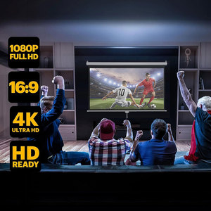 120&quot; 16:9 4k hd Alr <strong>Projector</strong> <strong>Screen</strong> Wall Video Format Easy <strong>Install</strong> Manual Projection <strong>Screen</strong> Drop-down <strong>Projector</strong> <strong>Screen</strong> - Product Image 2