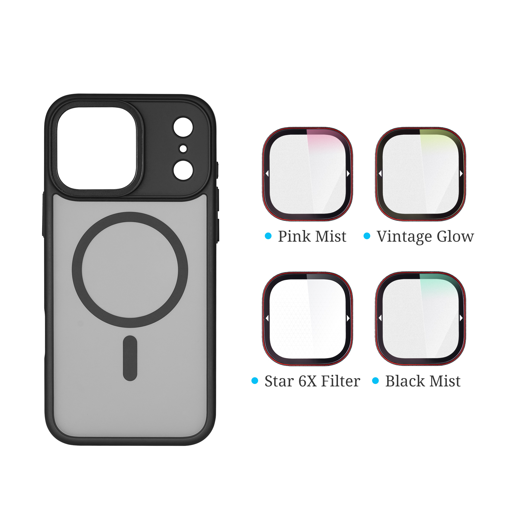 Gray-Case+Pink+Vintage Glow+Star+Black MistFilter
