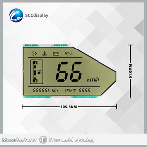 SJXDGW029 HTN economico 7 segmento Non Standard ampio intervallo di temperatura Display LCD Anti-riflesso moduli LCD personalizzati monocromatici - Product Image 5