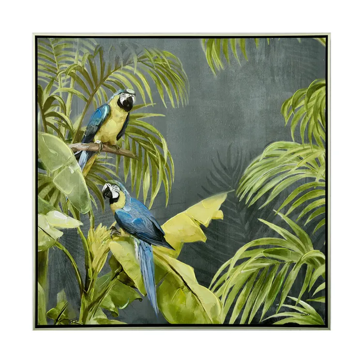 Dipinti ad olio di paesaggio di arte della parete di alta qualità su tela con cornici e cornici su tela di uccelli e paesaggi naturali in vendita
