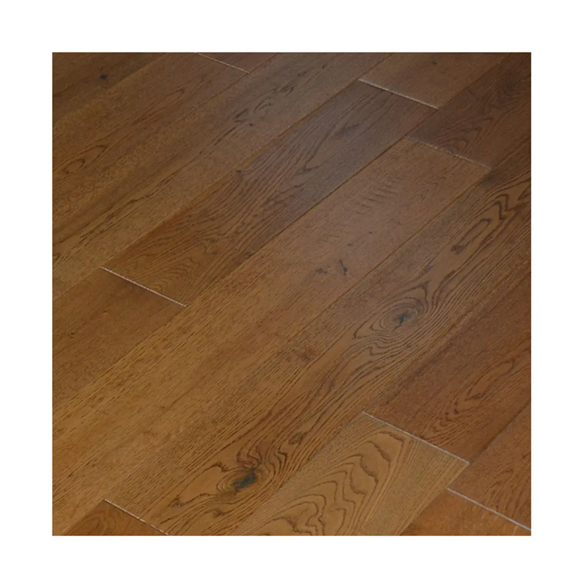 सुविधाजनक और व्यावहारिक लैकर्ड हैंडक्रेप्ड ओक लकड़ी का फर्श ठोस लकड़ी का फर्श