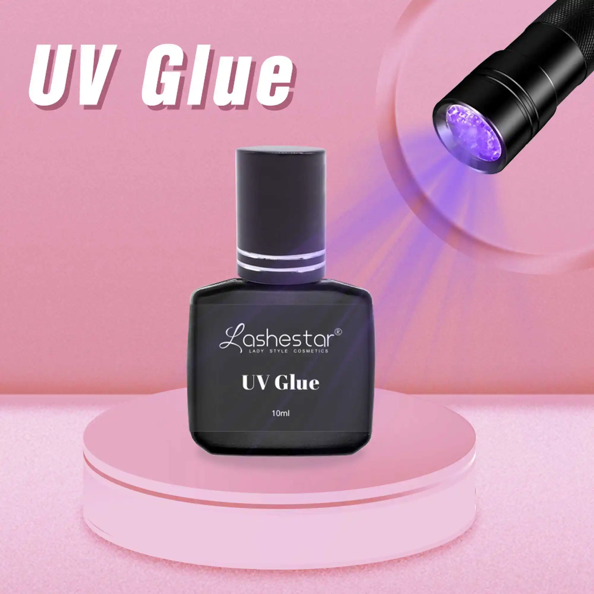 กาวต่อขนตา UV แบบล้างทำความสะอาดได้เทคนิคใหม่กาวสีดำสำหรับการต่อขนตา