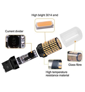 Hasta LED araba LED T20 T20 1156 7440 all PY21W all sinyal ışığı Led 3014 144SMD 12V tüm arabalar için - Product Image 4
