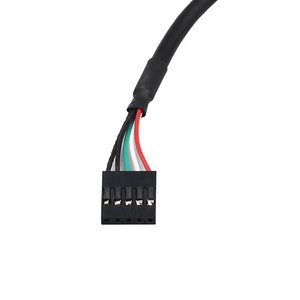 5ピン2.54mmデュポンメスヘッダー-USBタイプCメスパネルマウントデータケーブル