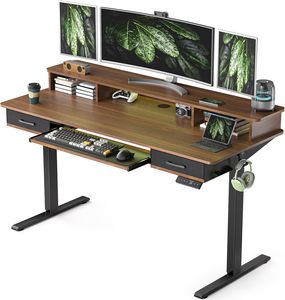 Moderna scrivania in piedi da 63 pollici per casa e ufficio convertibile dal Design ergonomico in legno per tastiera con supporto regolabile in altezza tavolo 2 - Product Image 1