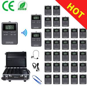 Hochwertiges UHF-Chip-Sender mikrofon und Headset-Empfänger Drahtloses Audio-Reiseleiter system für die Konferenz tour in der Kirche - Product Image 6