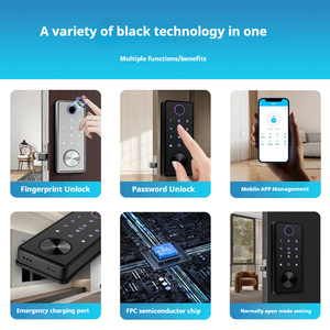 TUYA akıllı sürgülü kilit için Bluetooth WiFi/IP ağ uyumlu anahtarsız giriş için ahşap çelik cam alüminyum güvenli kilit - Product Image 6