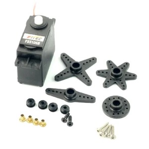 FS5106R непрерывный сервопривод Pom Gear Pa + оптоволоконный корпус 360 градусов 0105 сек Аналоговый сервопривод для электрического мотоцикла - Product Image 4