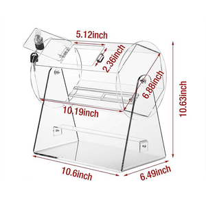 Acrylic Xổ Số hộp trong suốt Xổ Số <span class=keywords><strong>Spinner</strong></span> Bingo trò chơi trống nhỏ Xổ Số - Product Image 5