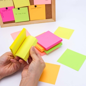 Notas no adhesivas Cubo de Papel suelto Cubos de notas de colores brillantes 500 hojas Almohadillas de notas cuadradas Recargas de arañazos para recordatorios Escritura - Product Image 4