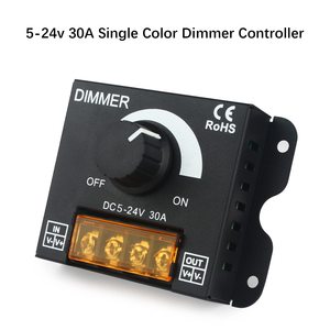 DC 5V-24V 30A PWM диммер с ручкой для регулировки яркости, металлический корпус светодиодный свет с диммером (один цвет) - Product Image 2