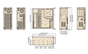 High Performance 4U IPC-510 Rugged Intel B75 I3/5/7 LGA1155 Industrial <strong>Embedded</strong> Computer with Accessory PC <strong>Controller</strong> - Product Image 2