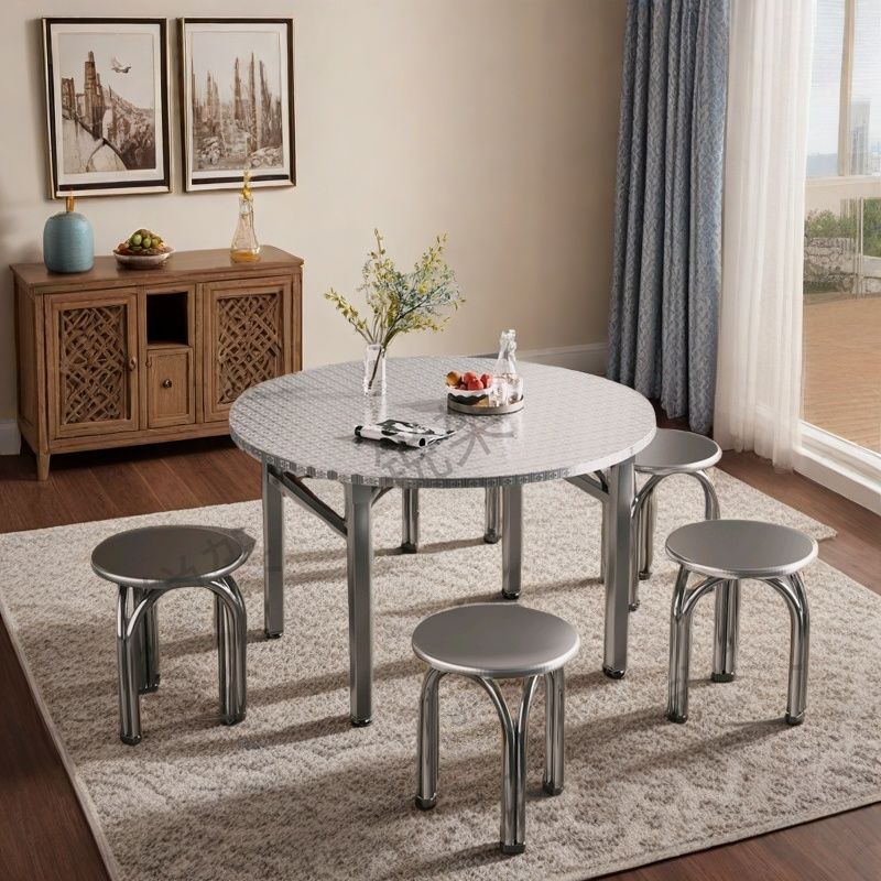 Suitable for 5-6 people, 1 meter in diameter, 55 cm high.