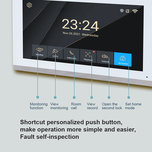 10.1'' Touch Screen 1080p 4-wire Wifi IP Video Doorbell <strong>Intercom</strong> <strong>System</strong> &quot;Tuya Smart&quot; Work on Amazon Echo and google <strong>Home</strong> Unlock - Product Image 4