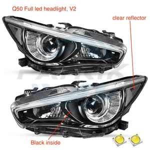 Infinitie araç aydınlatma sistemi, Q50 2014 2008-modelleri için LED farlar farlar OEM tarzı DRL şeritler tak & çalıştır - Product Image 3
