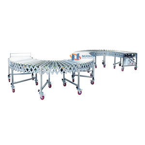 Máquina transportadora de rodillos Flexible extensible de gravedad ajustable portátil Precio bajo para cargar y descargar carga - Product Image 3